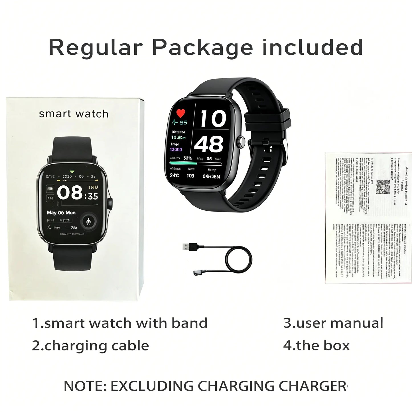 2026 New Fashion Smart Watch, Wireless Calling/Dial, 100+ Sport Mode, Calling Reminder and Rejection, Message Reminder, IP67 Waterproof, Smart Watch for Android Iphone Devices, Activity Tracker for Men Women, Wearable Devices, Fall Gift