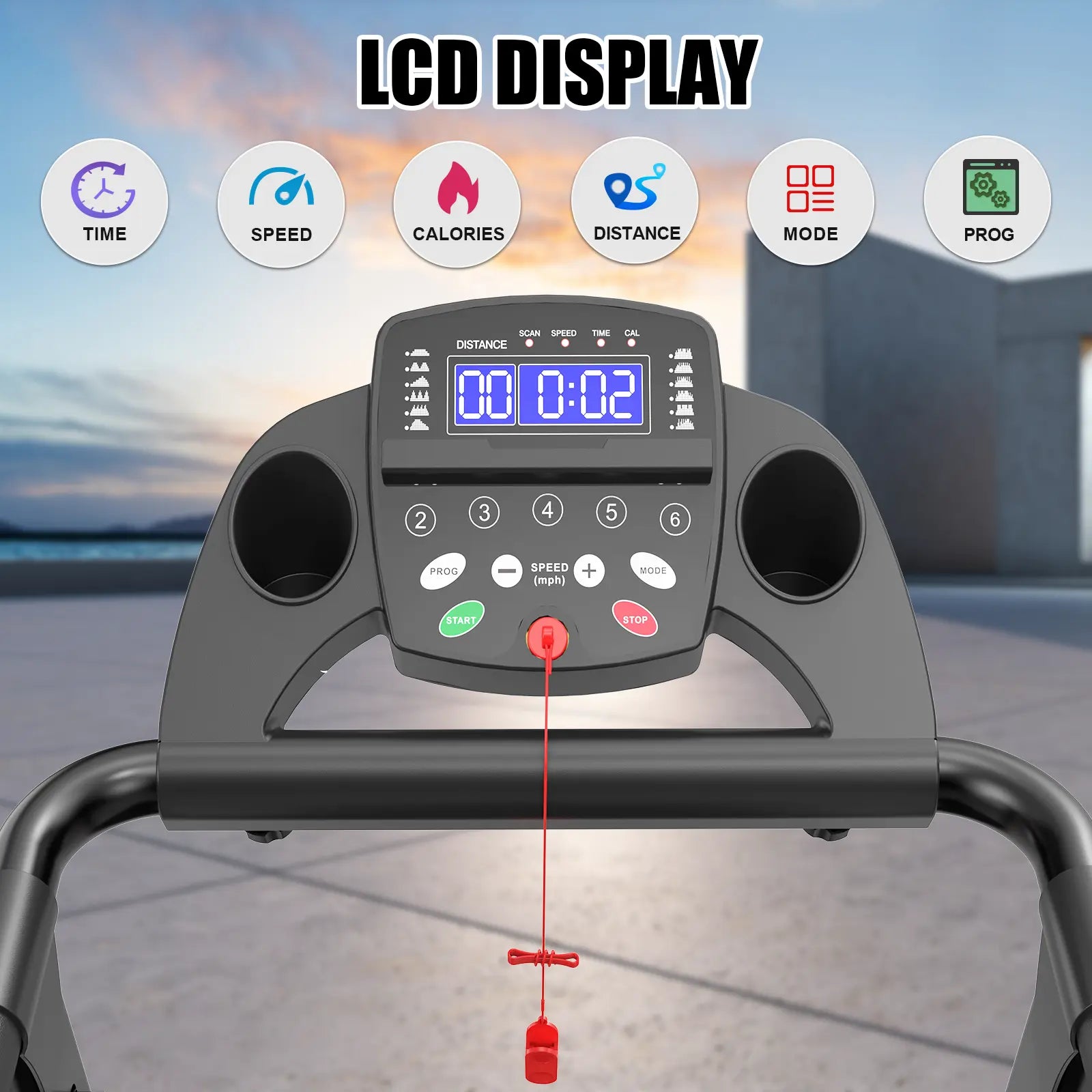 [New Arrival] Foldable Home Treadmill - Home Gym Equipment, 2.5HP Motorized Treadmill Walking Pad, 300 Lbs Capacity, Handles, APP Control, LED Display, Quick & Compact Fold Design