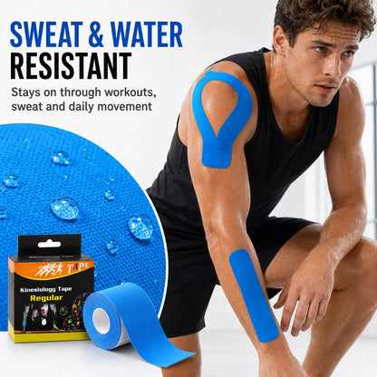 Uncut Elastic Stabilizing Sports Tape, Athletic Kinesiology Kinetic Tape, Waterproof, Sweat-Resistant, Skin-Friendly, Flexible, Breathable, Relieves Knee Pain & Sprains, Ideal for Exercise & Outdoor Activities, Stabilizing Sports Tapes