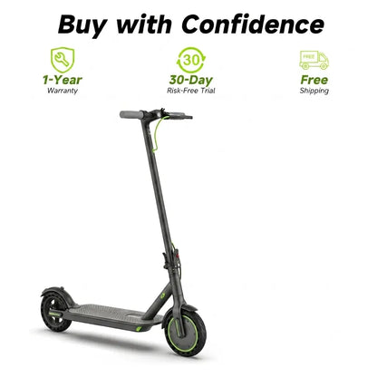Foldable Smart Electric Scooter for Adults - 350W Motor, 19MPH Top Speed, 16-Mile Range, 8.5-Inch Tires, LED Lights, 5.2Ah Battery, Smart APP Control